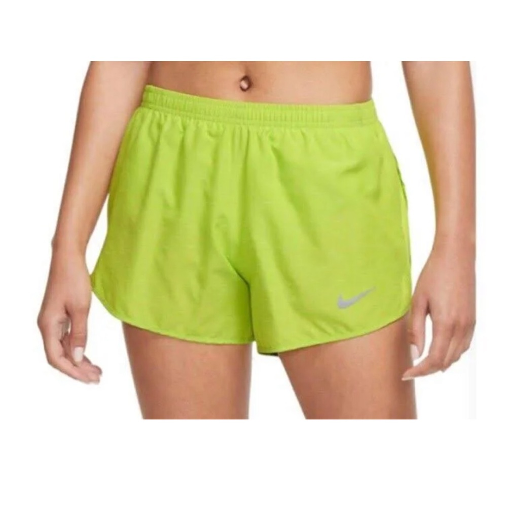 NIKE Dri-Fit Neon Green Women’s Shorts - Picture 1 of 4